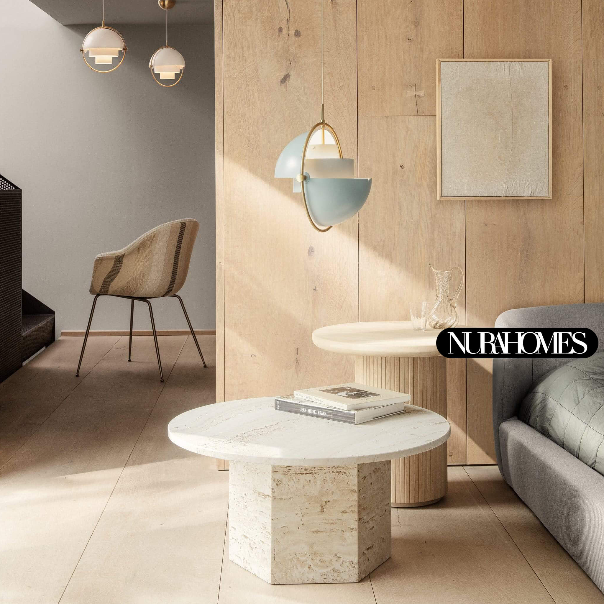 طاولة قهوة رخامية 80 سم