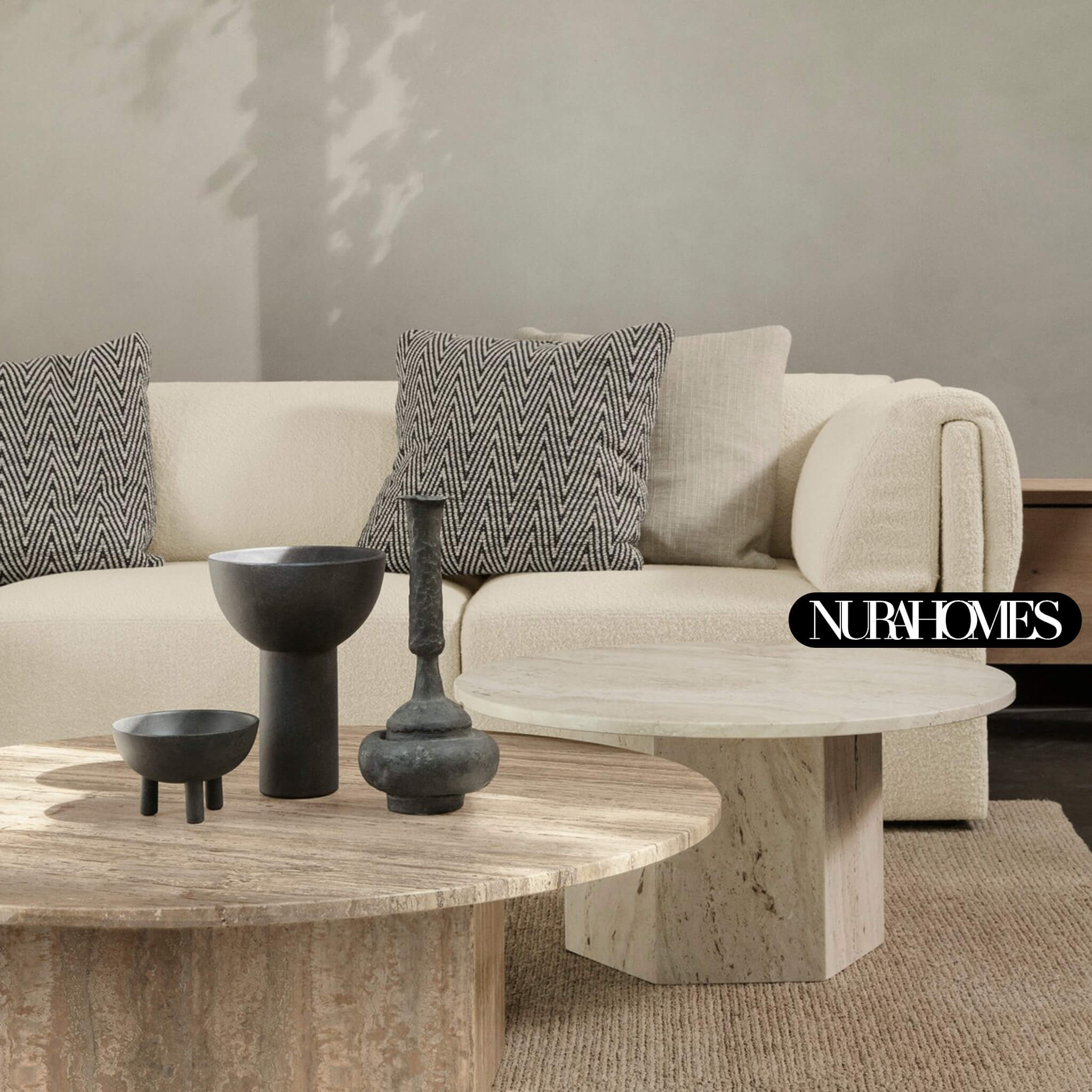 طاولة قهوة رخامية 110 سم