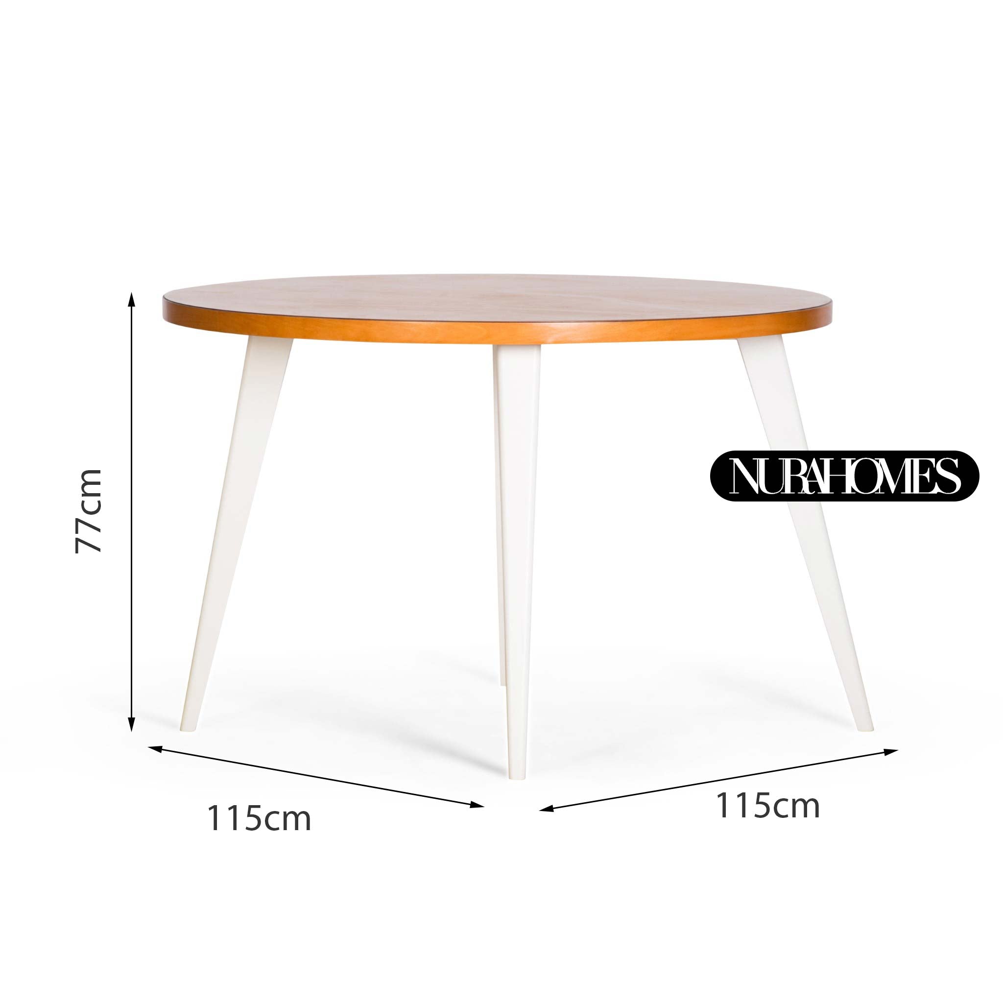 طاولة بلوط دائرية